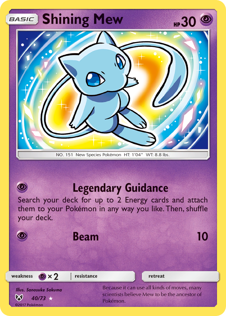 Shining Mew (40/73) [Sun & Moon: Shining Legends] | L.A. Mood Comics and Games