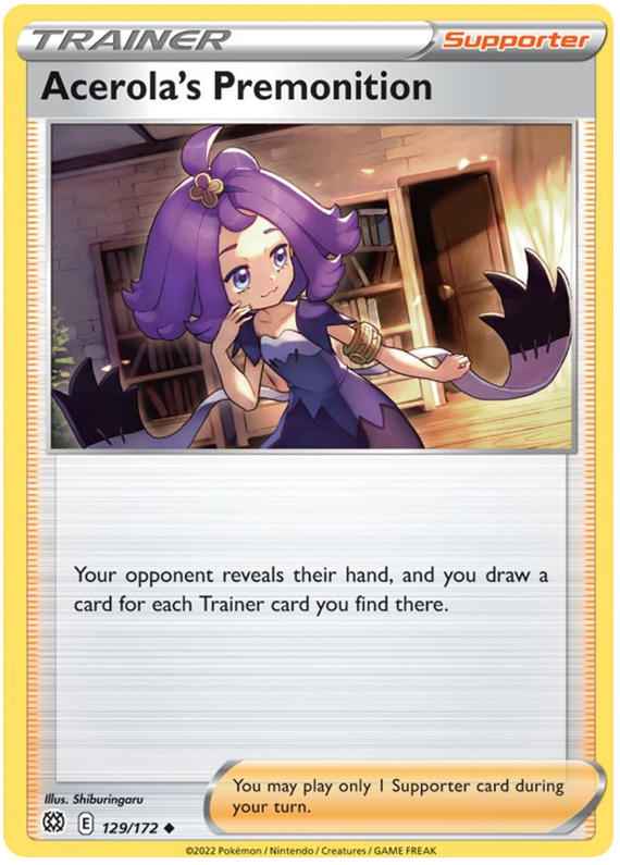 Acerola's Premonition (129/172) [Sword & Shield: Brilliant Stars] | L.A. Mood Comics and Games