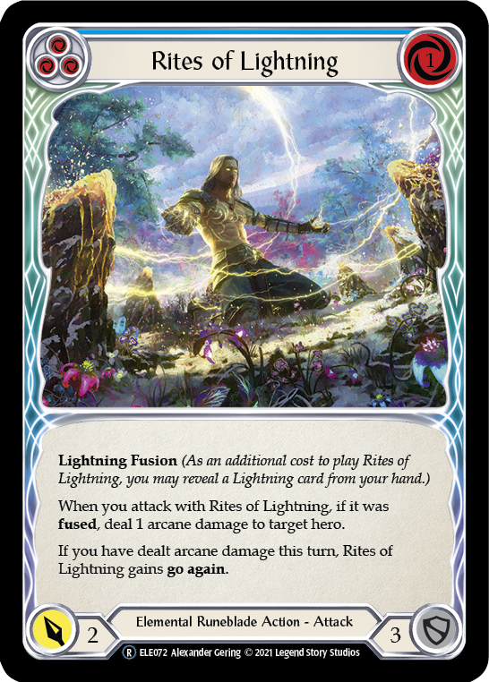 Rites of Lightning (Blue) [U-ELE072] (Tales of Aria Unlimited)  Unlimited Rainbow Foil | L.A. Mood Comics and Games