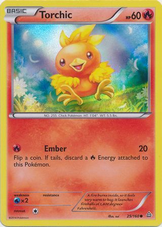 Torchic (25/160) (Sheen Holo) [XY: Primal Clash] | L.A. Mood Comics and Games