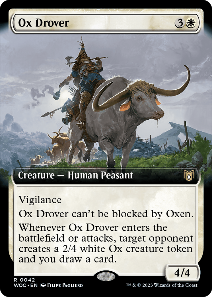 Ox Drover (Extended Art) [Wilds of Eldraine Commander] | L.A. Mood Comics and Games