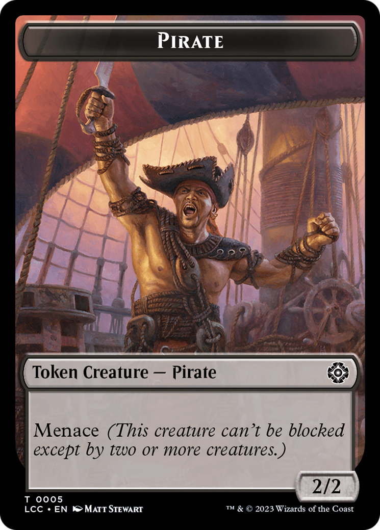 The Monarch // Pirate Double-Sided Token [The Lost Caverns of Ixalan Commander Tokens] | L.A. Mood Comics and Games