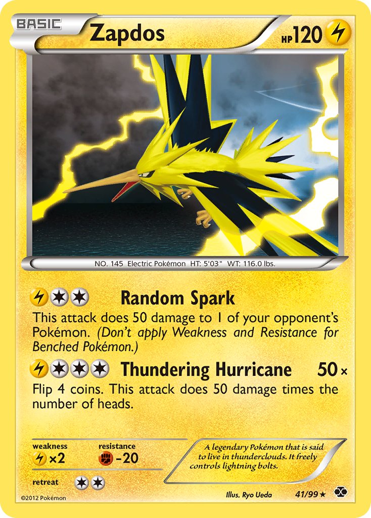 Zapdos (41/99) (Blister Exclusive) [Black & White: Next Destinies] | L.A. Mood Comics and Games