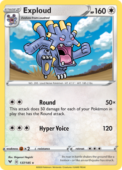 Exploud (137/185) [Sword & Shield: Vivid Voltage] | L.A. Mood Comics and Games
