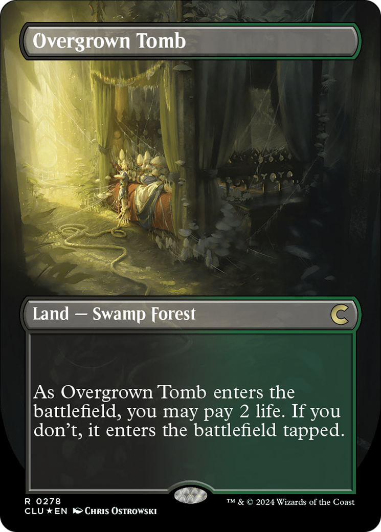 Overgrown Tomb (Borderless) [Ravnica: Clue Edition] | L.A. Mood Comics and Games