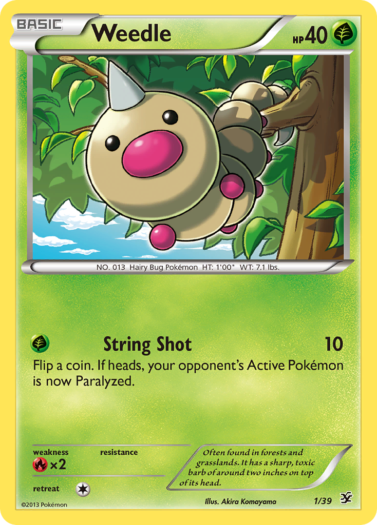Weedle (1/39) [XY: Kalos Starter Set] | L.A. Mood Comics and Games
