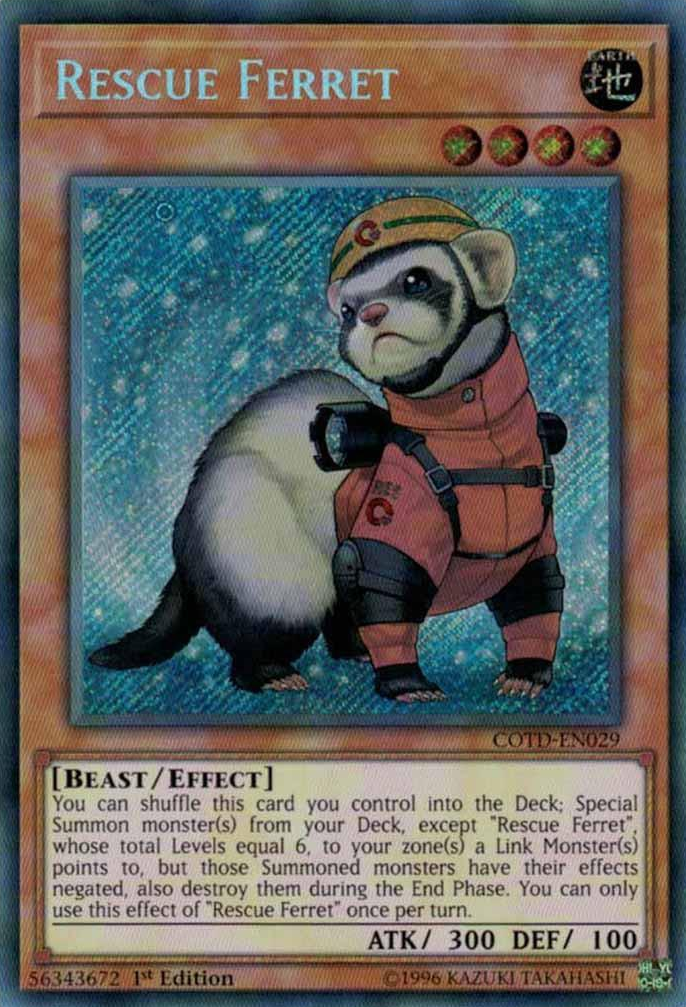 Rescue Ferret [COTD-EN029] Secret Rare | L.A. Mood Comics and Games