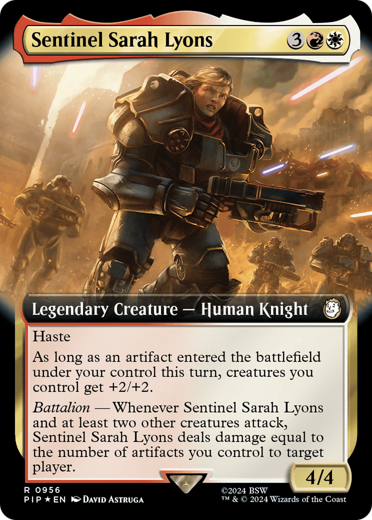 Sentinel Sarah Lyons (Extended Art) (Surge Foil) [Fallout] | L.A. Mood Comics and Games