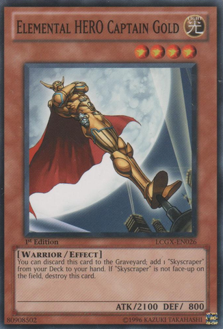 Elemental HERO Captain Gold [LCGX-EN026] Common | L.A. Mood Comics and Games