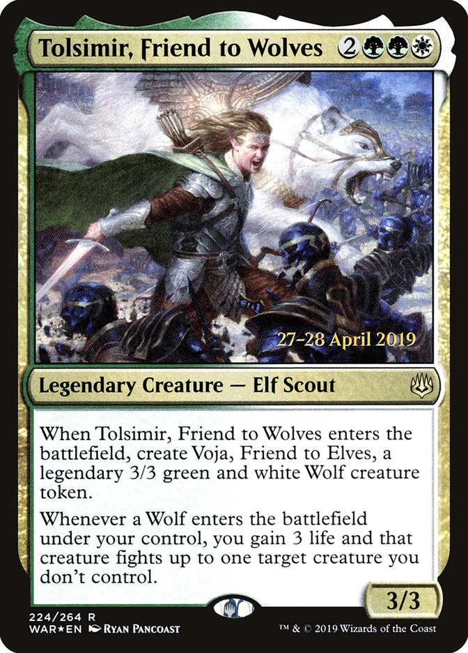 Tolsimir, Friend to Wolves [War of the Spark Prerelease Promos] | L.A. Mood Comics and Games