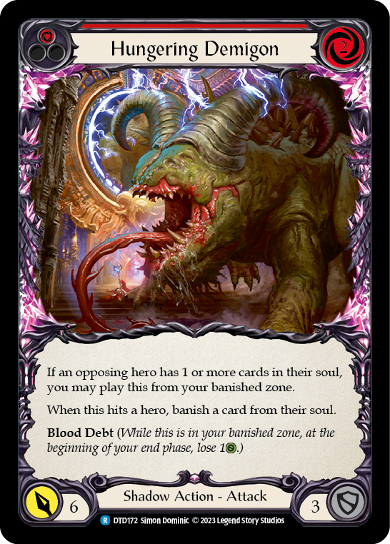 Hungering Demigon (Red) [DTD172] (Dusk Till Dawn)  Rainbow Foil | L.A. Mood Comics and Games