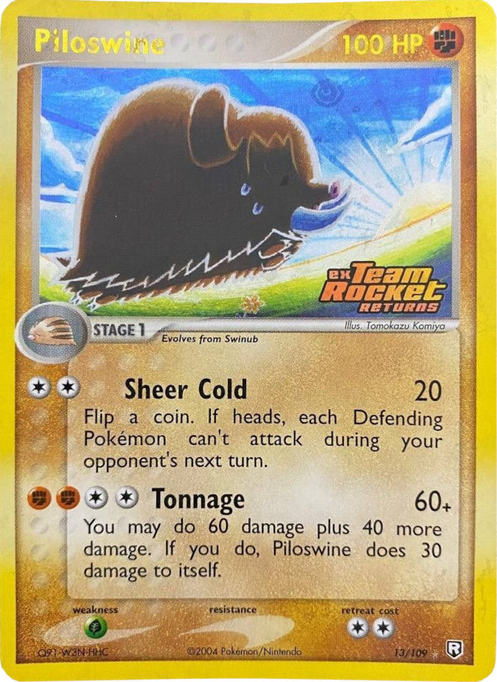 Piloswine (13/109) (Stamped) [EX: Team Rocket Returns] | L.A. Mood Comics and Games