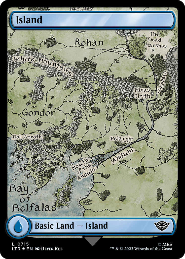 Island (0715) (Surge Foil) [The Lord of the Rings: Tales of Middle-Earth] | L.A. Mood Comics and Games