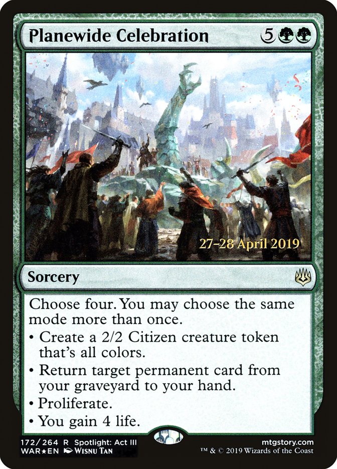 Planewide Celebration [War of the Spark Prerelease Promos] | L.A. Mood Comics and Games