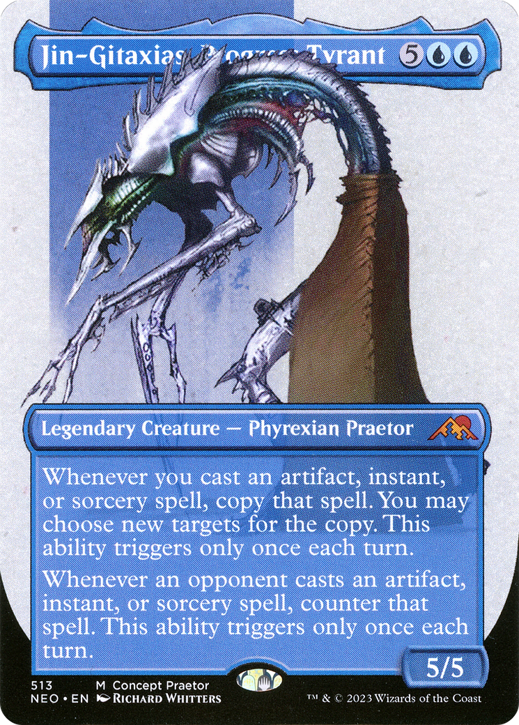 Jin-Gitaxias, Progress Tyrant (Borderless Concept Praetors) [Phyrexia: All Will Be One] | L.A. Mood Comics and Games