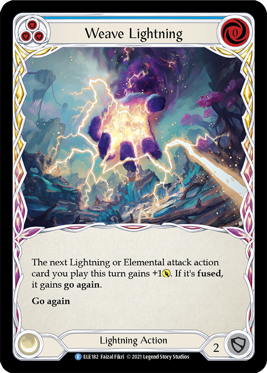 Weave Lightning (Blue) [ELE182] (Tales of Aria)  1st Edition Rainbow Foil | L.A. Mood Comics and Games