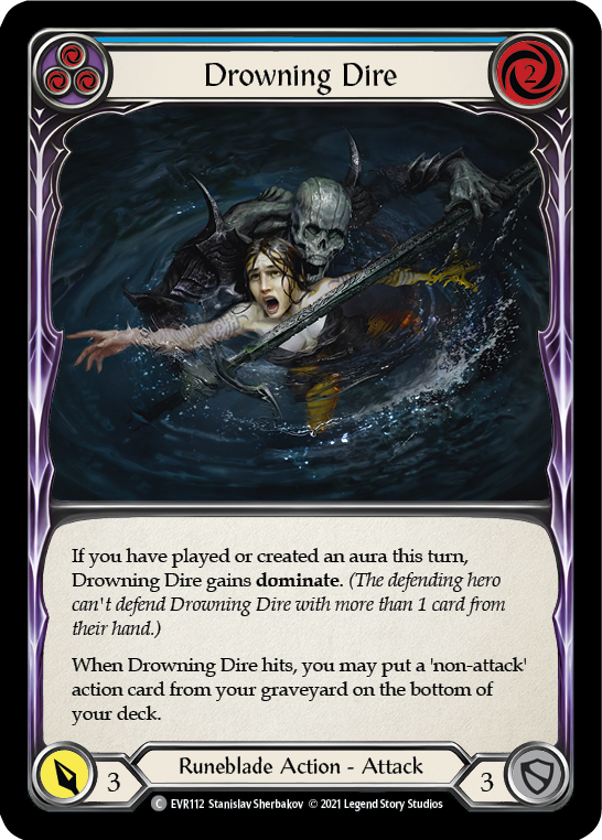 Drowning Dire (Blue) [EVR112] (Everfest)  1st Edition Rainbow Foil | L.A. Mood Comics and Games