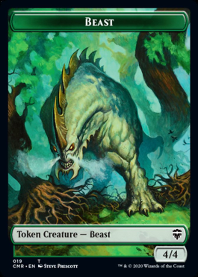 Beast (18) // Beast (19) Double-Sided Token [Commander Legends Tokens] | L.A. Mood Comics and Games