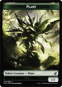 Plant // Snake Double-Sided Token [Commander 2019 Tokens] | L.A. Mood Comics and Games