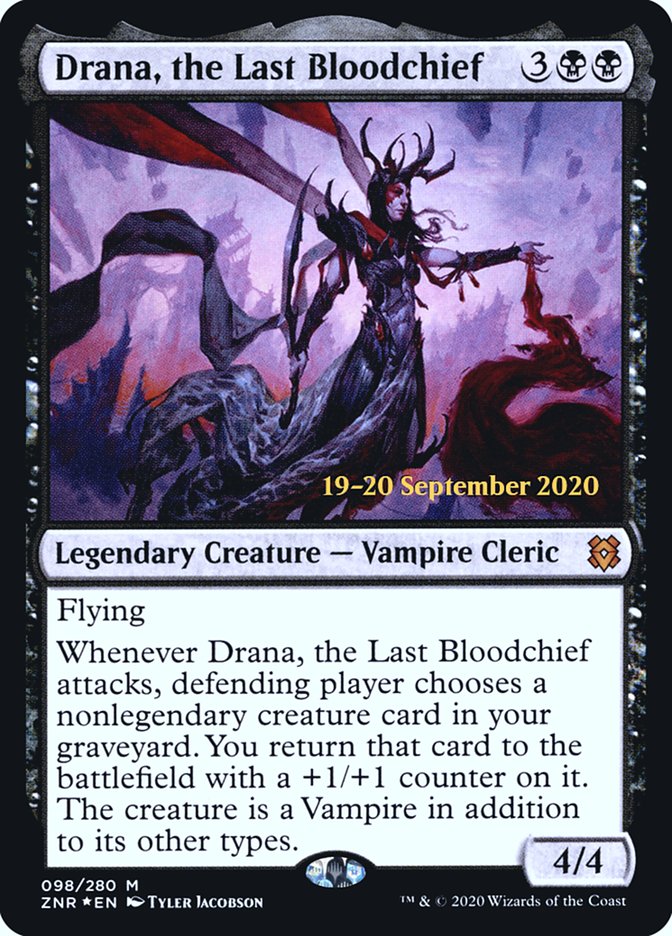 Drana, the Last Bloodchief [Zendikar Rising Prerelease Promos] | L.A. Mood Comics and Games