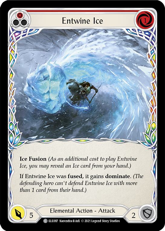 Entwine Ice (Red) [ELE097] (Tales of Aria)  1st Edition Rainbow Foil | L.A. Mood Comics and Games