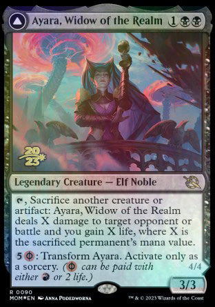 Ayara, Widow of the Realm // Ayara, Furnace Queen [March of the Machine Prerelease Promos] | L.A. Mood Comics and Games