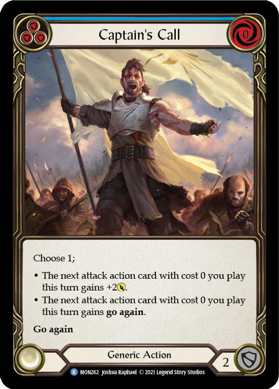 Captain's Call (Blue) [MON262-RF] (Monarch)  1st Edition Rainbow Foil | L.A. Mood Comics and Games