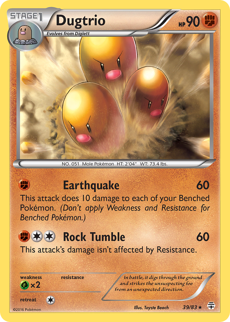 Dugtrio (39/83) [XY: Generations] | L.A. Mood Comics and Games