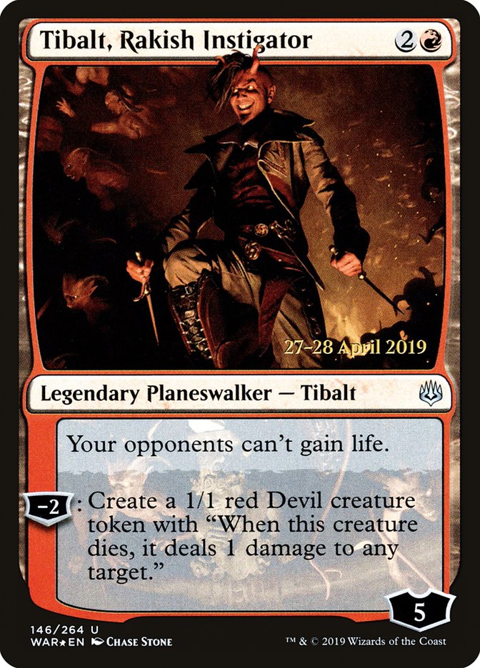 Tibalt, Rakish Instigator [War of the Spark Prerelease Promos] | L.A. Mood Comics and Games