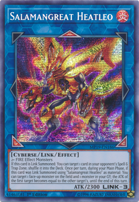 Salamangreat Heatleo [MP19-EN186] Prismatic Secret Rare | L.A. Mood Comics and Games