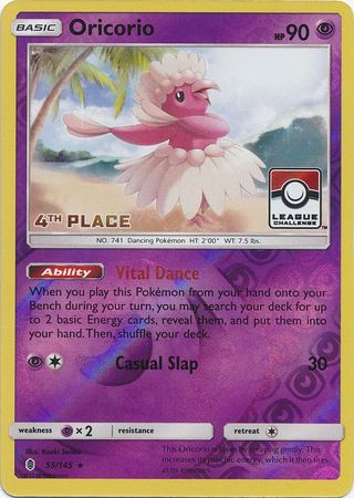 Oricorio (55/145) (League Promo 4th Place) [Sun & Moon: Guardians Rising] | L.A. Mood Comics and Games