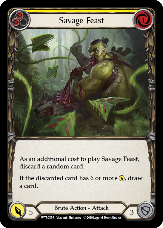 Savage Feast (Yellow) [WTR015-R] (Welcome to Rathe)  Alpha Print Rainbow Foil | L.A. Mood Comics and Games