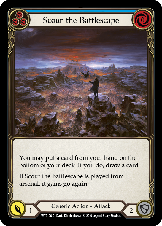 Scour the Battlescape (Blue) [WTR196-C] (Welcome to Rathe)  Alpha Print Normal | L.A. Mood Comics and Games