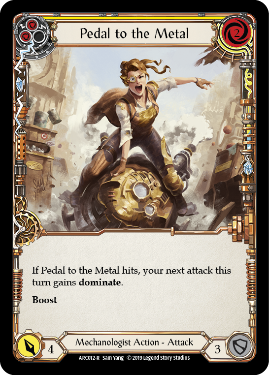 Pedal to the Metal (Yellow) [ARC012-R] (Arcane Rising)  1st Edition Rainbow Foil | L.A. Mood Comics and Games