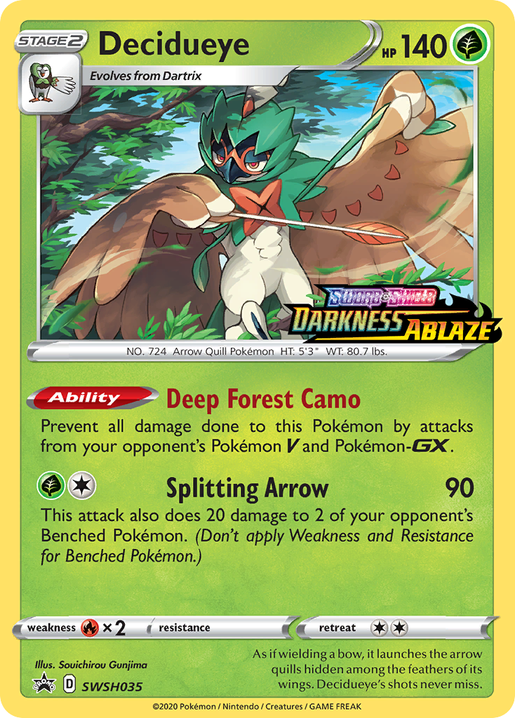 Decidueye (SWSH035) (Prerelease Promo) [Sword & Shield: Black Star Promos] | L.A. Mood Comics and Games