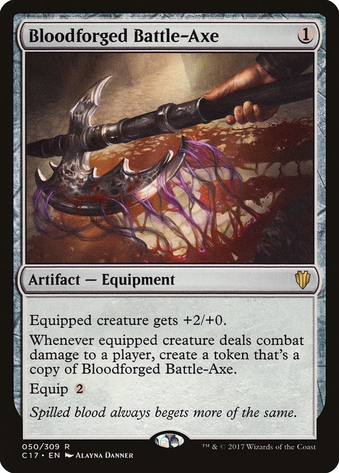 Bloodforged Battle-Axe [Commander 2017] | L.A. Mood Comics and Games