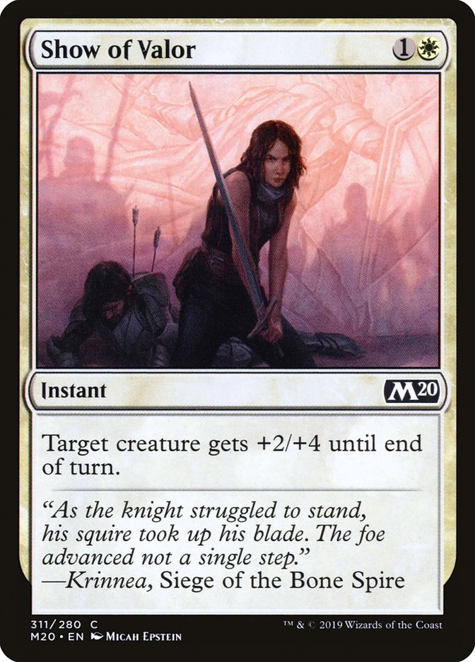 Show of Valor [Core Set 2020] | L.A. Mood Comics and Games