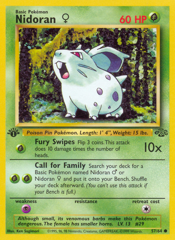 Nidoran (57/64) (Female) [Jungle 1st Edition] | L.A. Mood Comics and Games