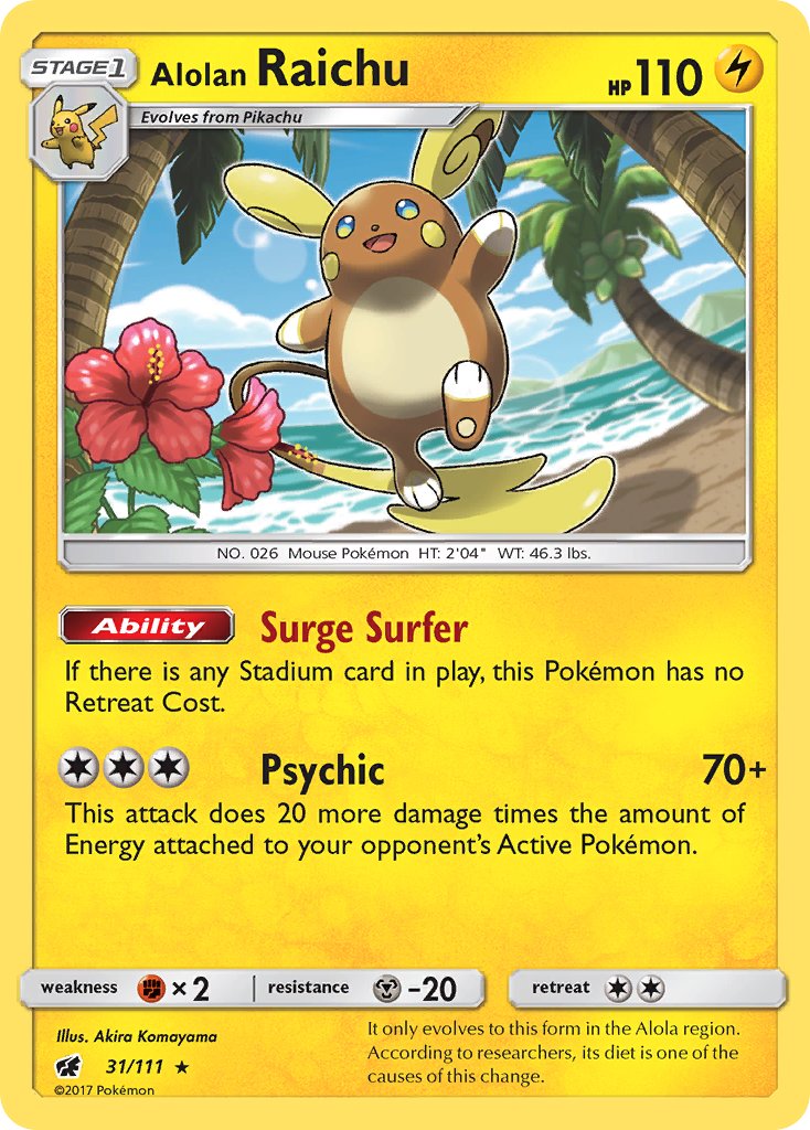 Alolan Raichu (31/111) (Theme Deck Exclusive) [Sun & Moon: Crimson Invasion] | L.A. Mood Comics and Games