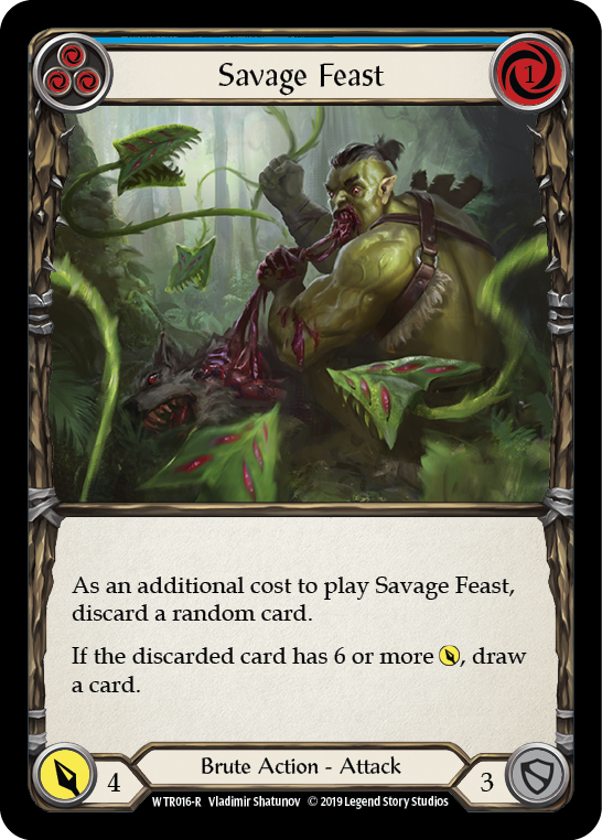 Savage Feast (Blue) [WTR016-R] (Welcome to Rathe)  Alpha Print Rainbow Foil | L.A. Mood Comics and Games