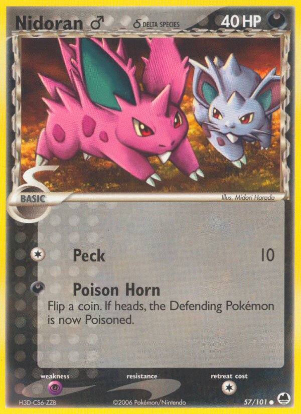 Nidoran (57/101) (Male) (Delta Species) [EX: Dragon Frontiers] | L.A. Mood Comics and Games