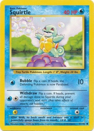 Squirtle (63/102) [Base Set Unlimited] | L.A. Mood Comics and Games