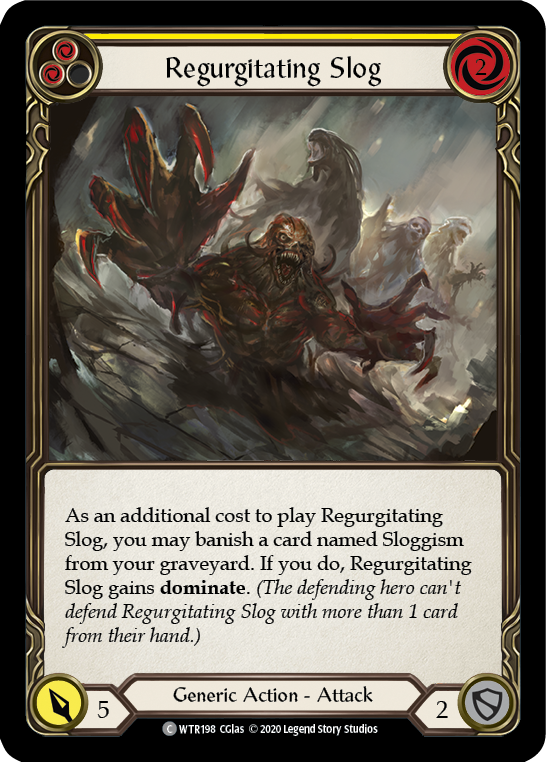 Regurgitating Slog (Yellow) [U-WTR198] (Welcome to Rathe Unlimited)  Unlimited Rainbow Foil | L.A. Mood Comics and Games