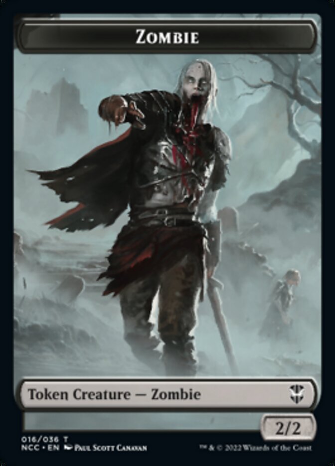 Zombie // Goat Double-Sided Token [Streets of New Capenna Commander Tokens] | L.A. Mood Comics and Games