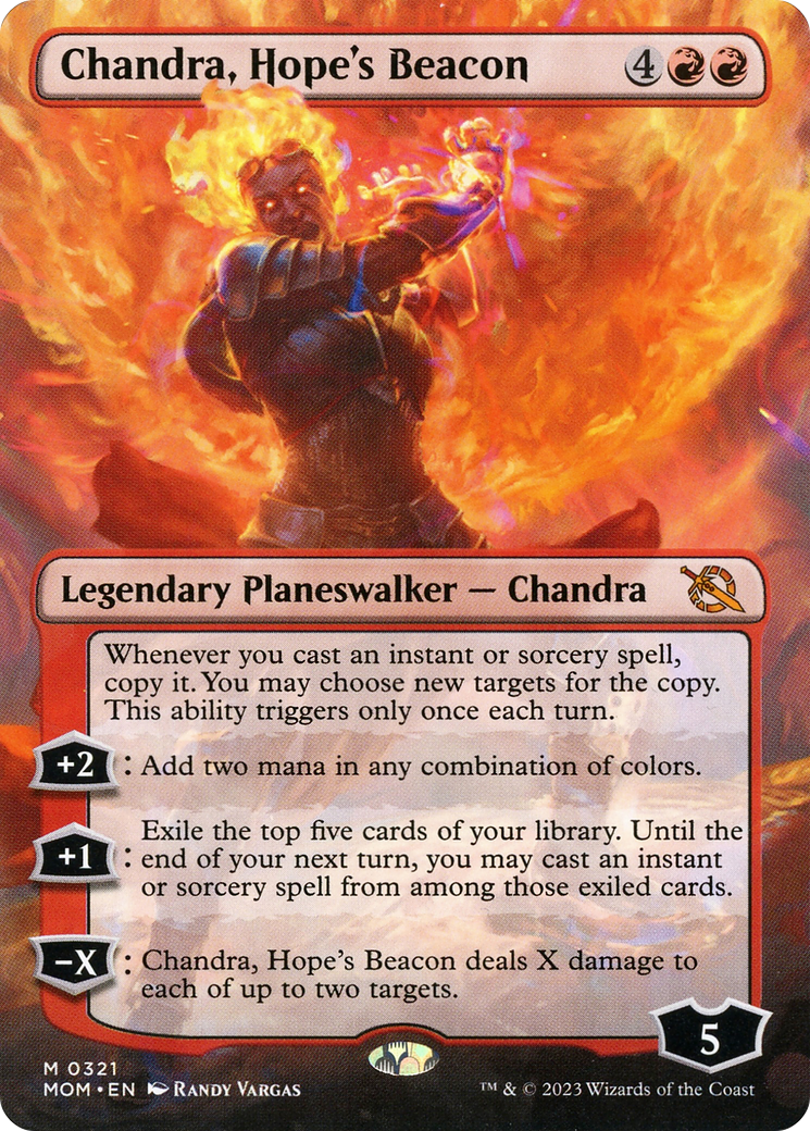 Chandra, Hope's Beacon (Borderless Alternate Art) [March of the Machine] | L.A. Mood Comics and Games