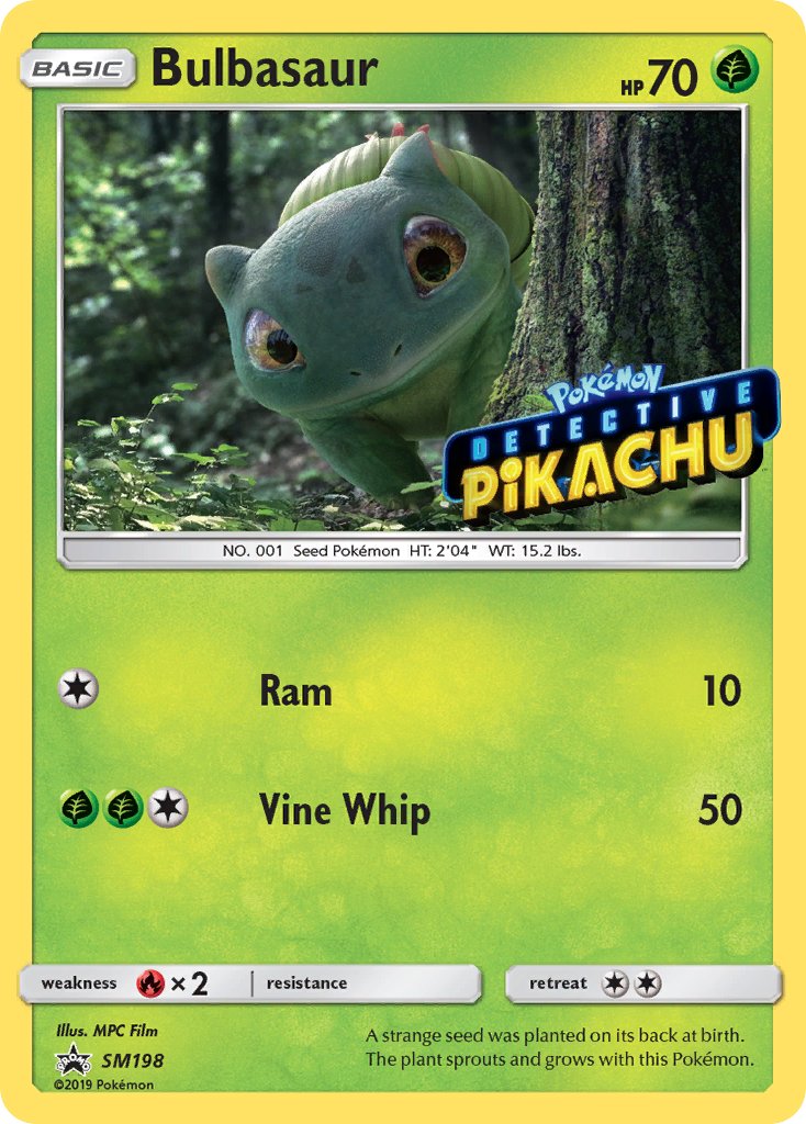 Bulbasaur (SM198) (Detective Pikachu Stamped) [Sun & Moon: Black Star Promos] | L.A. Mood Comics and Games