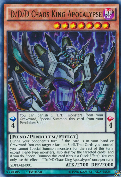 D/D/D Chaos King Apocalypse [SDPD-EN001] Ultra Rare | L.A. Mood Comics and Games