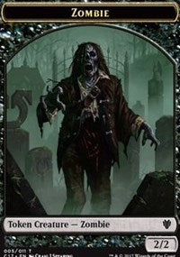 Zombie // Gold Double-Sided Token [Commander 2017 Tokens] | L.A. Mood Comics and Games