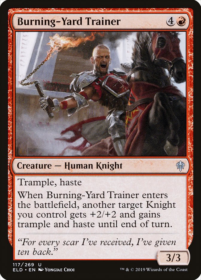 Burning-Yard Trainer [Throne of Eldraine] | L.A. Mood Comics and Games