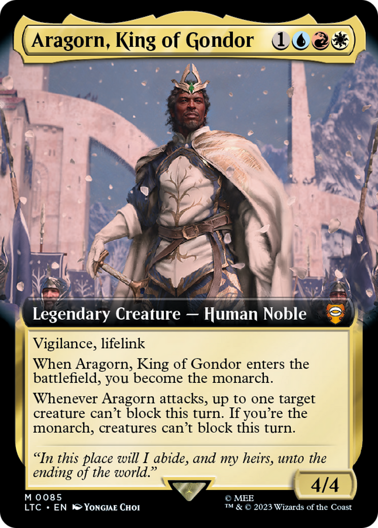 Aragorn, King of Gondor (Extended Art) [The Lord of the Rings: Tales of Middle-Earth Commander] | L.A. Mood Comics and Games